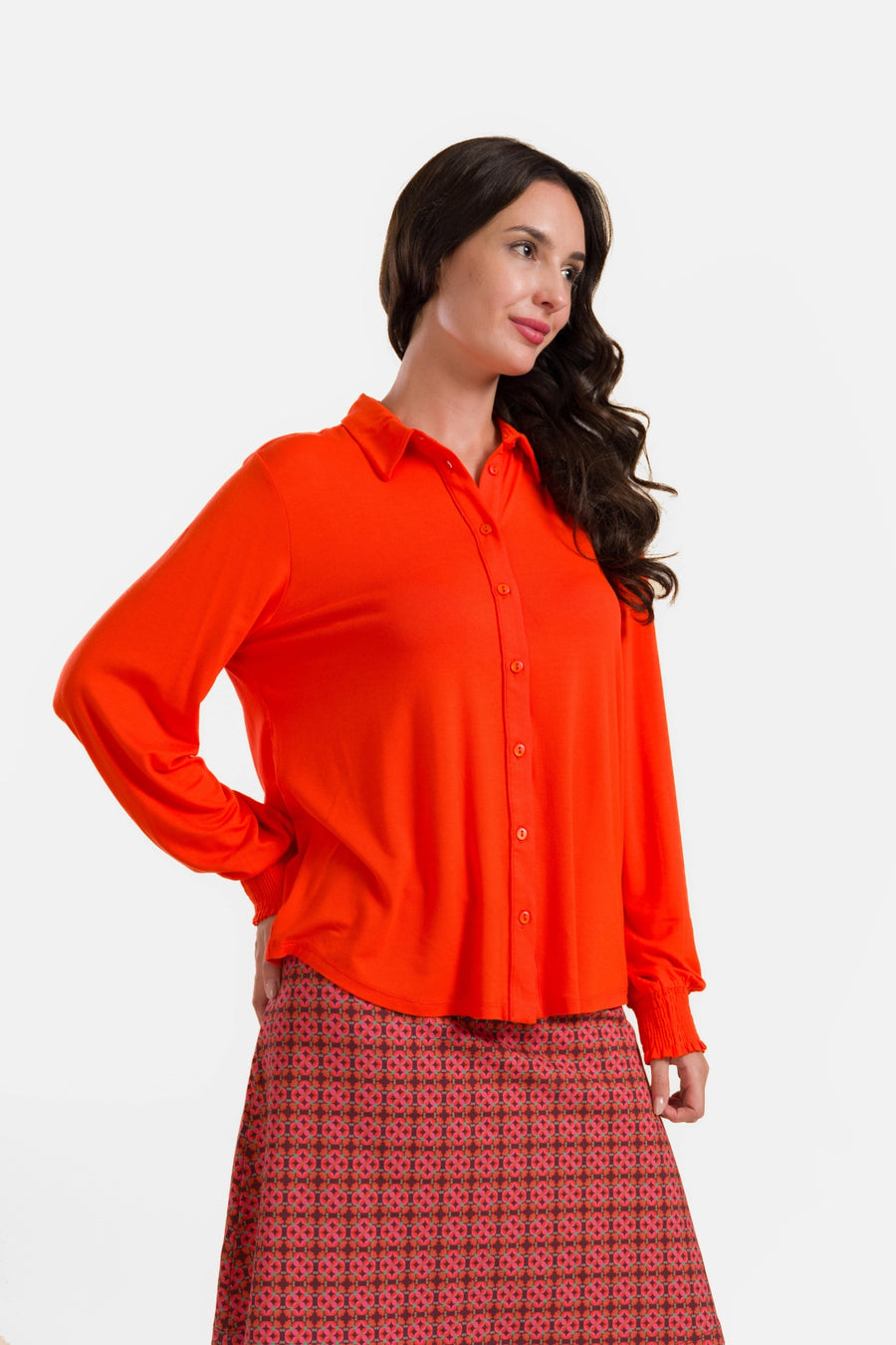 Amy Blouse | Ecovero Effen Rood