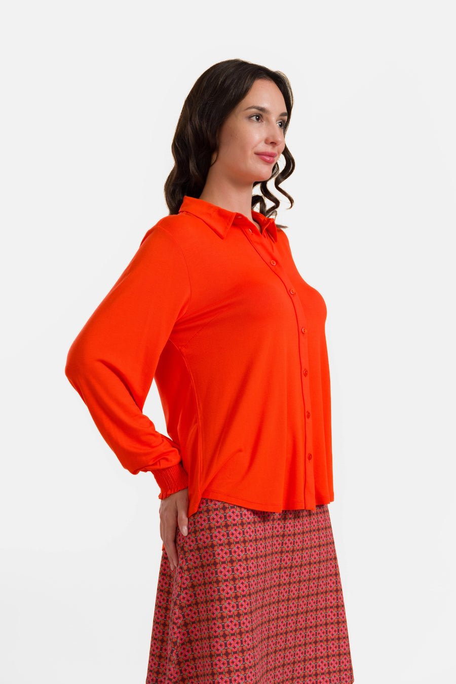 Amy Blouse | Ecovero Effen Rood