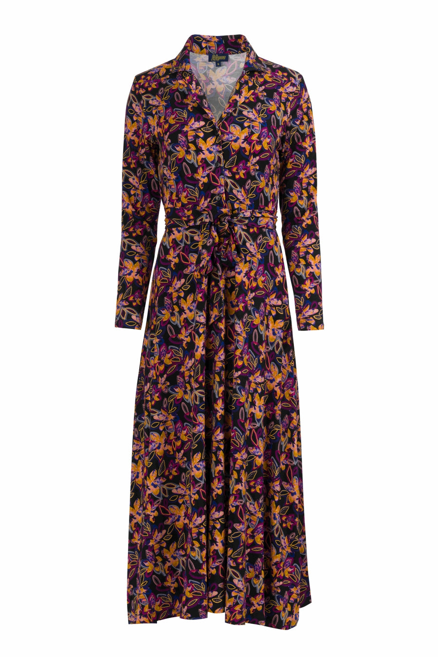 Helena-jurk | Heldere herfstbloemen