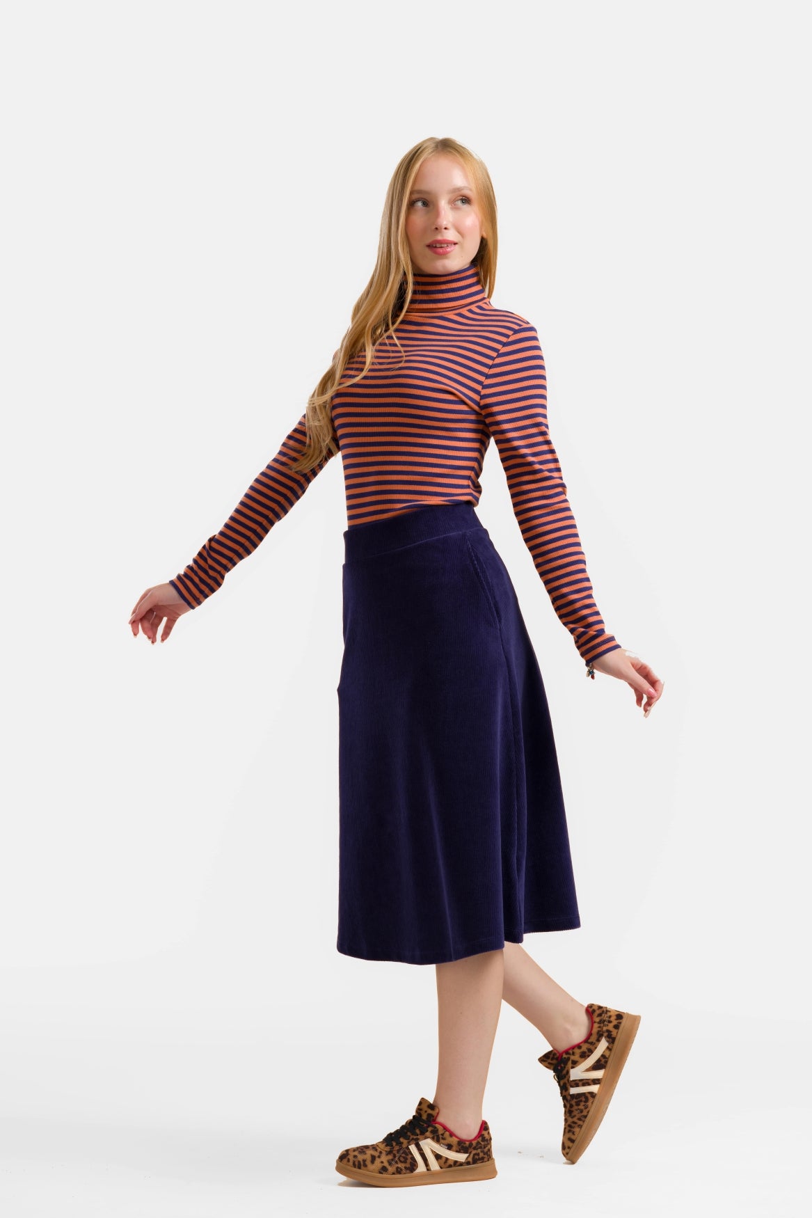 Holly Rok | Rib Velour Navy