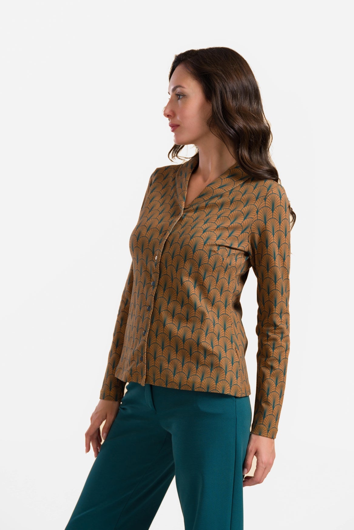 Iris Blouse met lange mouwen | Art Nouveau