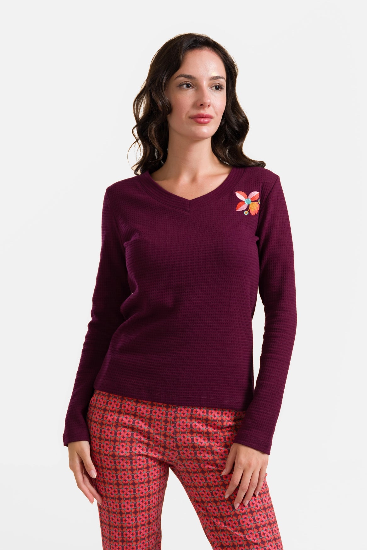 Kelly Top L's | Wafel Bordeaux