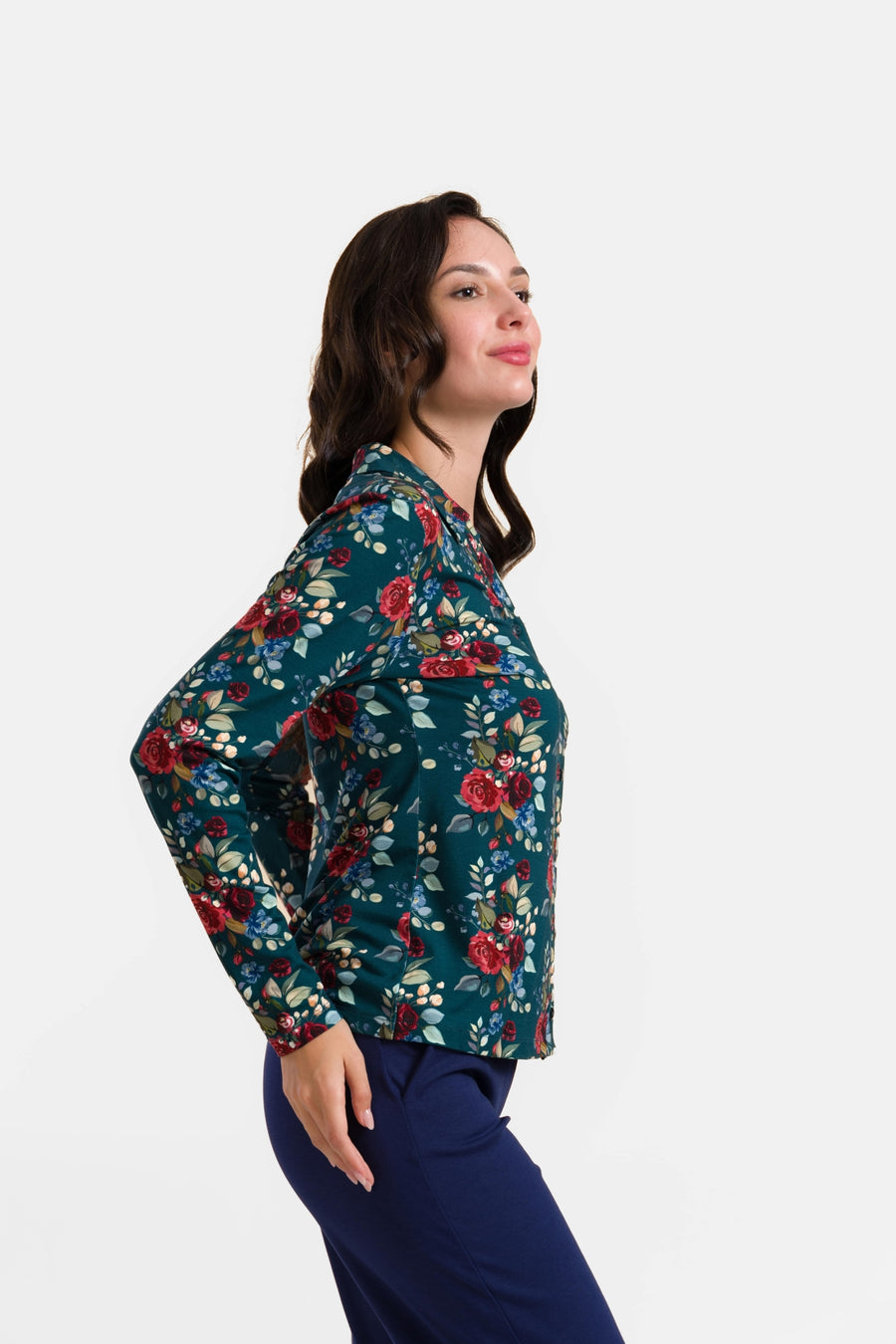 Anna Blouse met lange mouwen | Herfstboeket