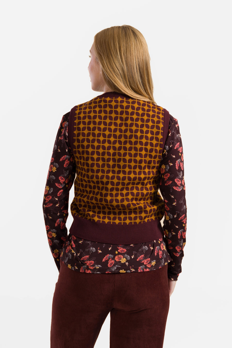 Gebreide kleding Spencer | Retro Bruin