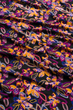 Anna blouse met lange mouwen | Heldere herfstbloemen