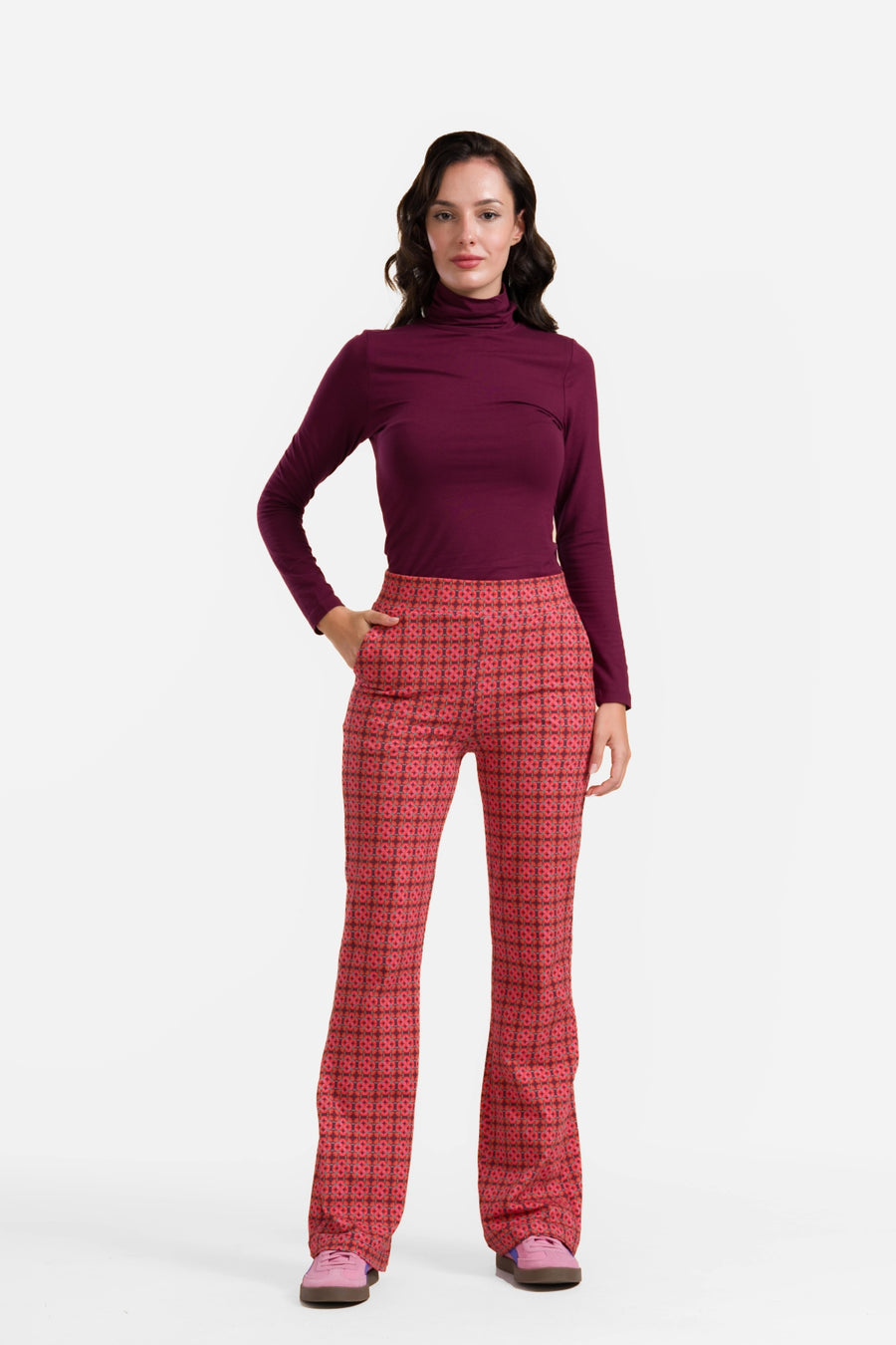 Lieke flared broek | Prachtige Port Tiles