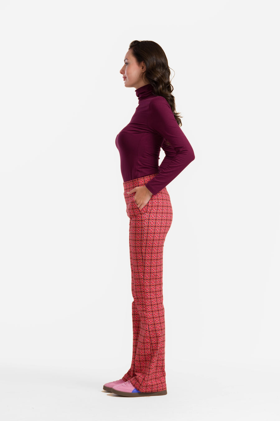 Lieke flared broek | Prachtige Port Tiles
