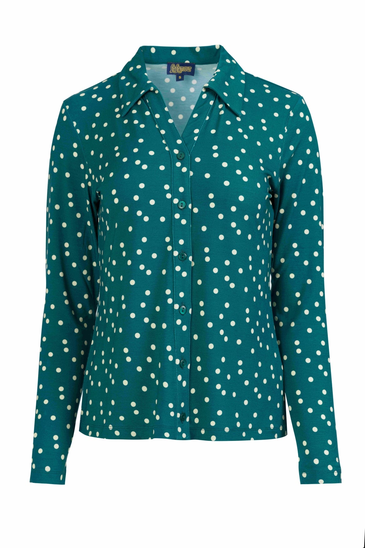 Anna Blouse met lange mouwen | Stippen