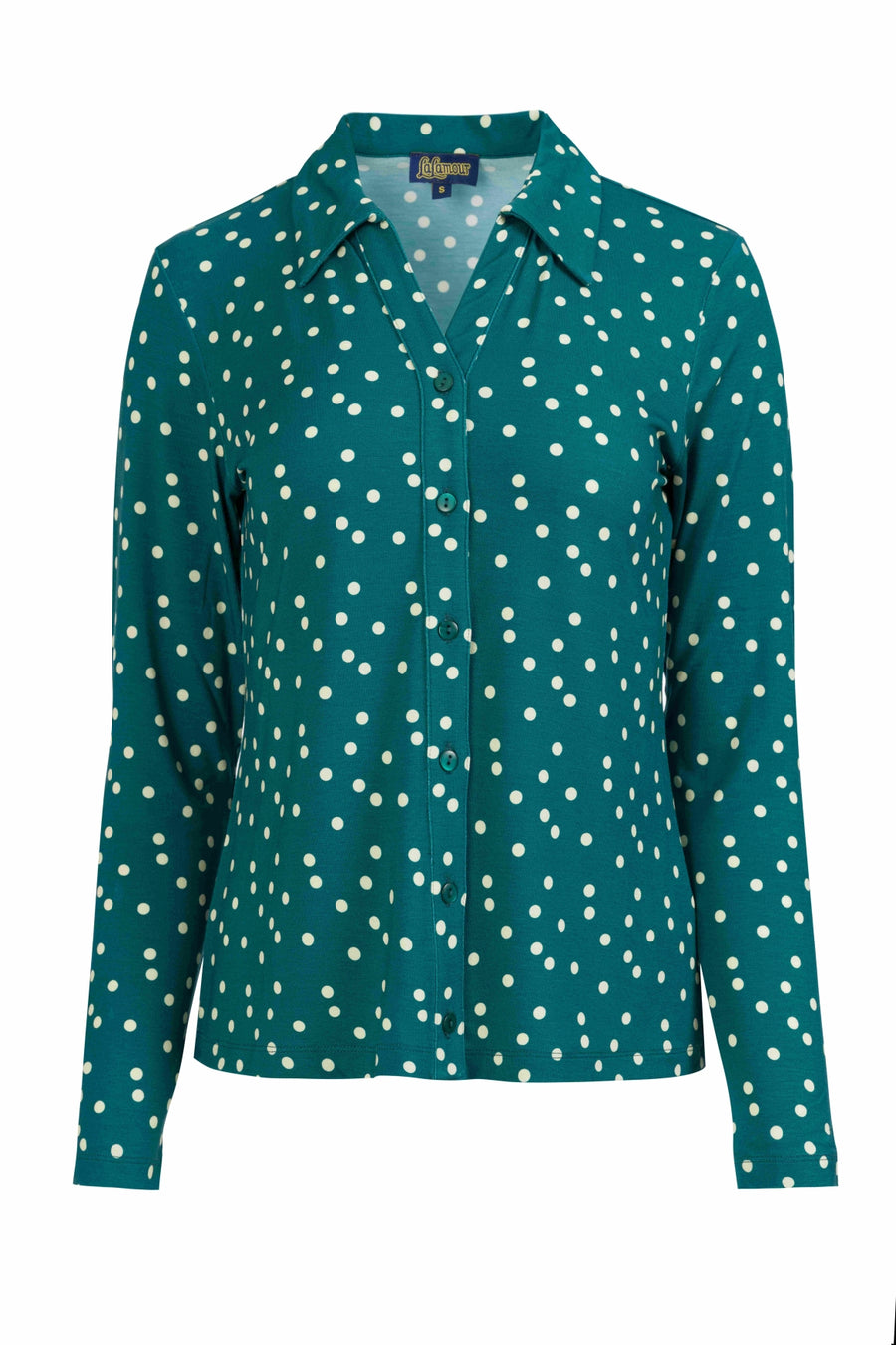 Anna Blouse met lange mouwen | Stippen