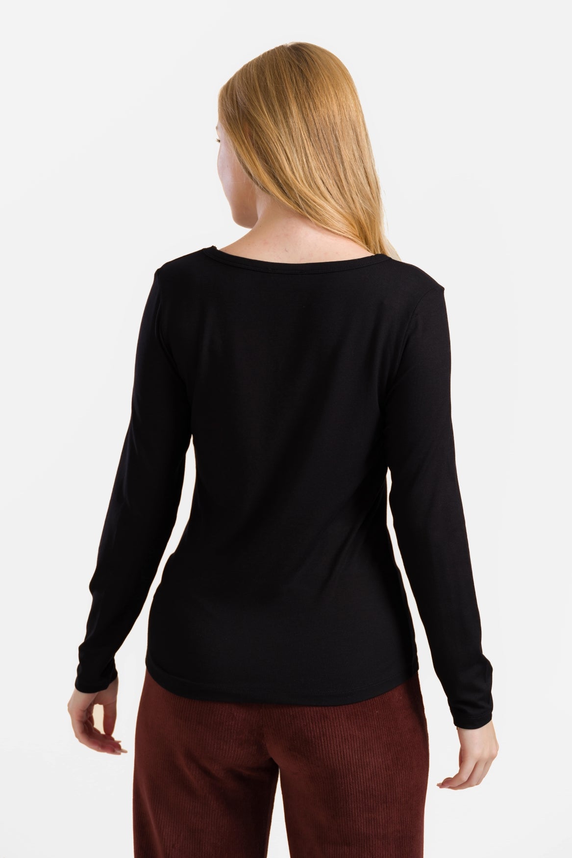 Lynn Top | Ecovero Effen Zwart
