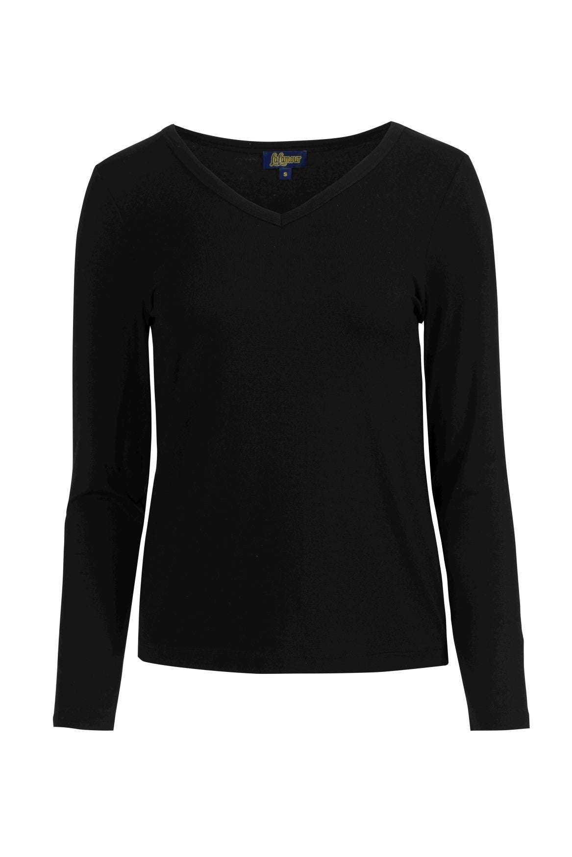 Lynn Top | Ecovero Effen Zwart