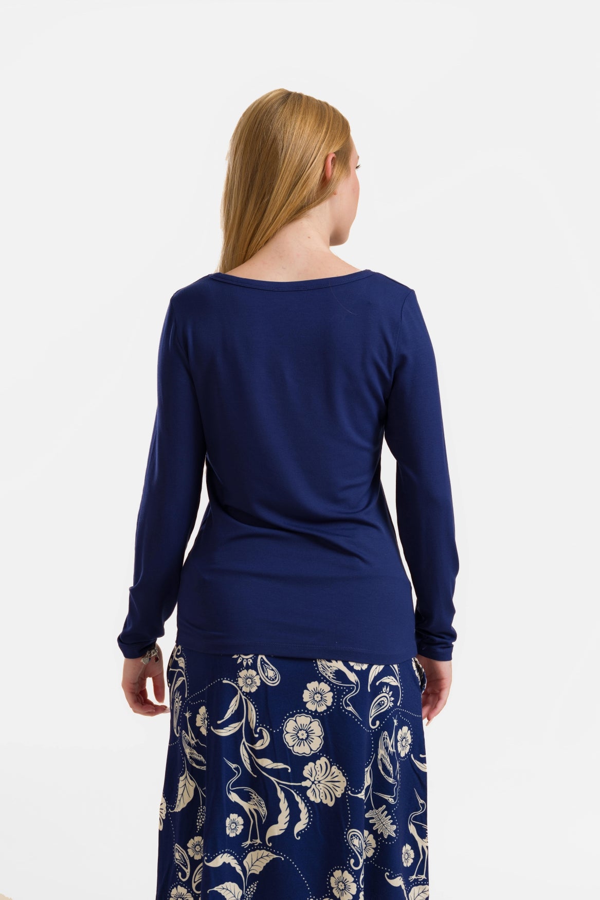 Lynn Top | Ecocovero Effen Blauw