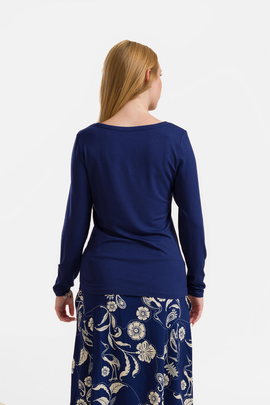 Lynn Top | Ecocovero Effen Blauw