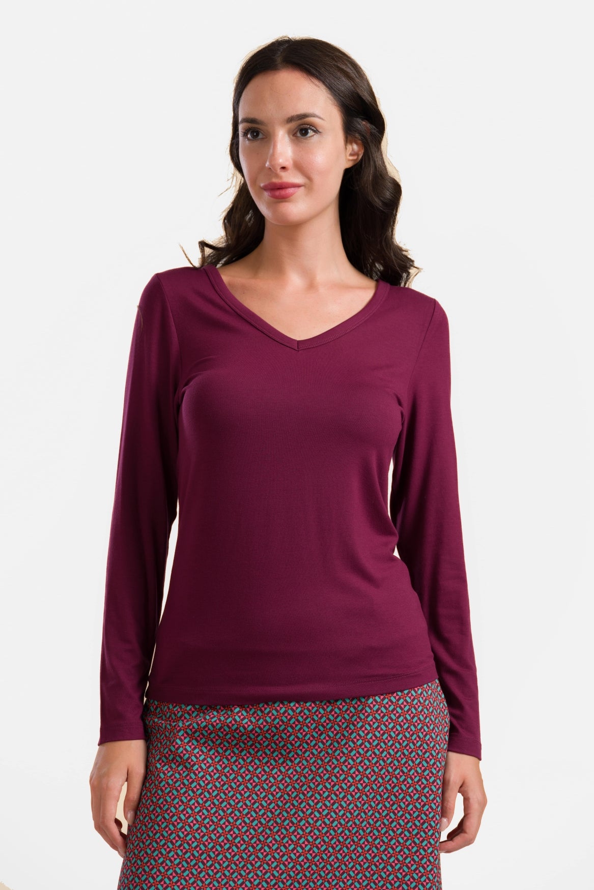 LynnTop | Ecovero Effen Bordeaux