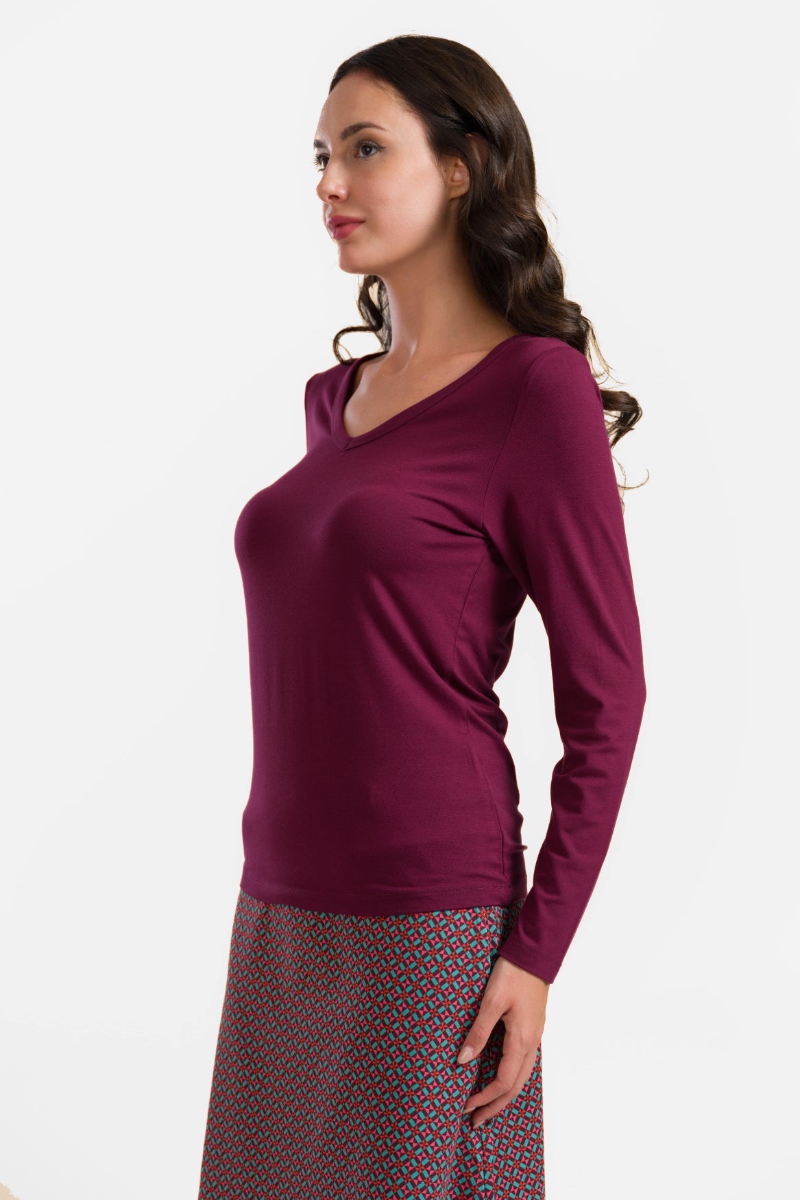 LynnTop | Ecovero Effen Bordeaux