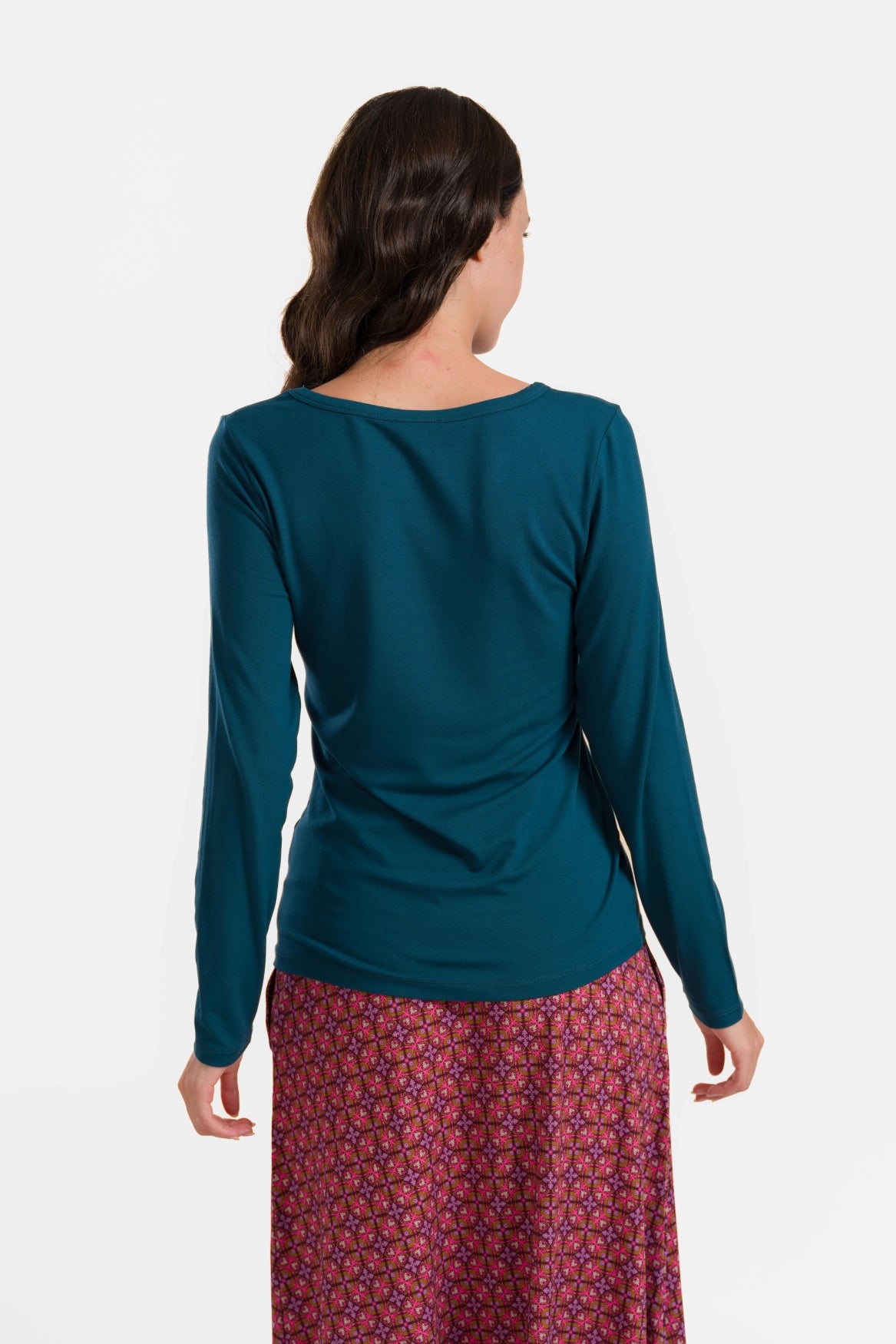 LynnTop | Ecovero Plain Petrol