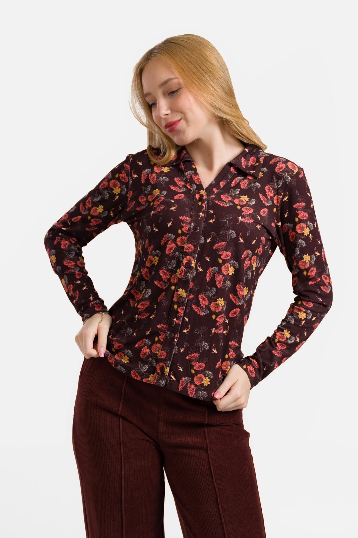 Anna Blouse met lange mouwen | Goudvis