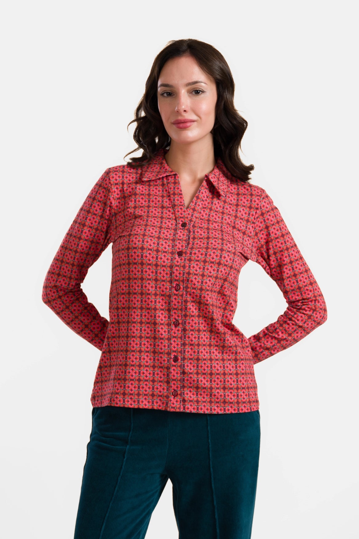 Anna Blouse met lange mouwen | Prachtige Port Tiles