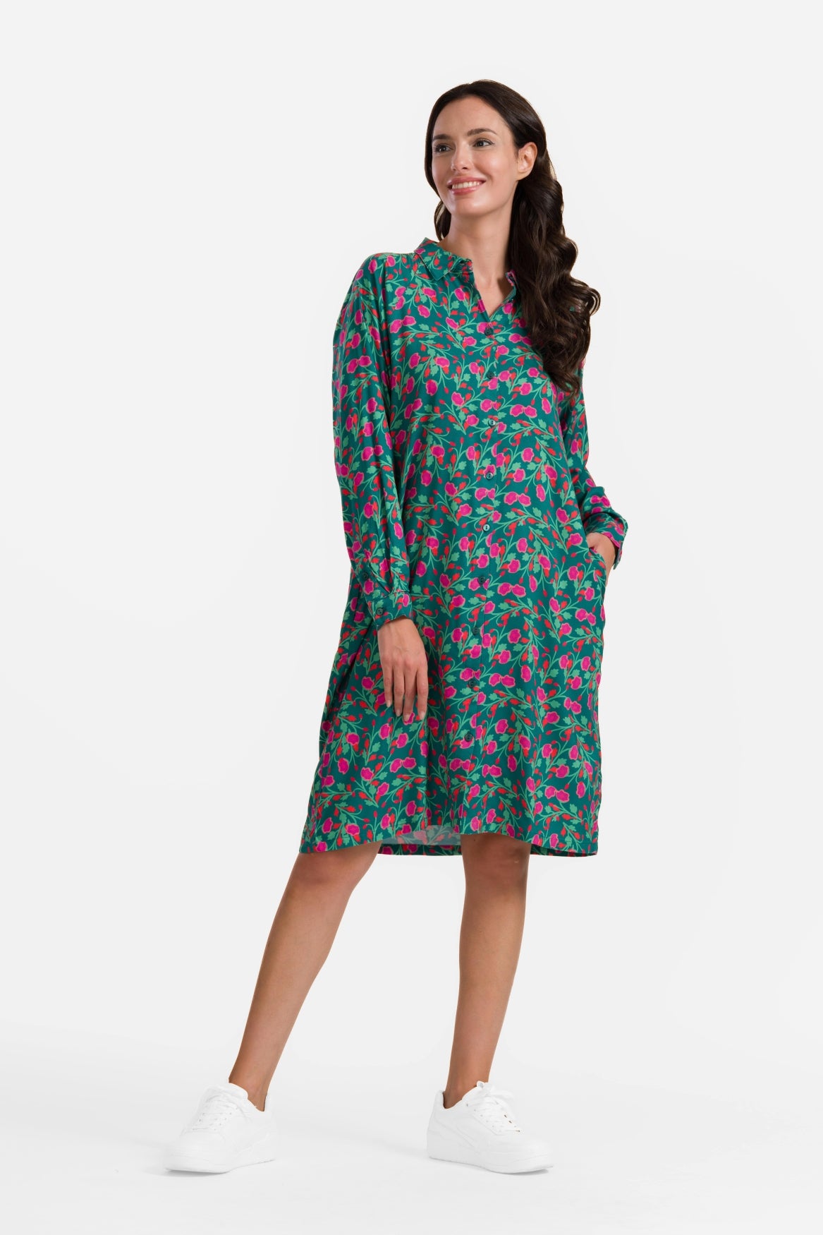 Mia-jurk | Platte bloemen