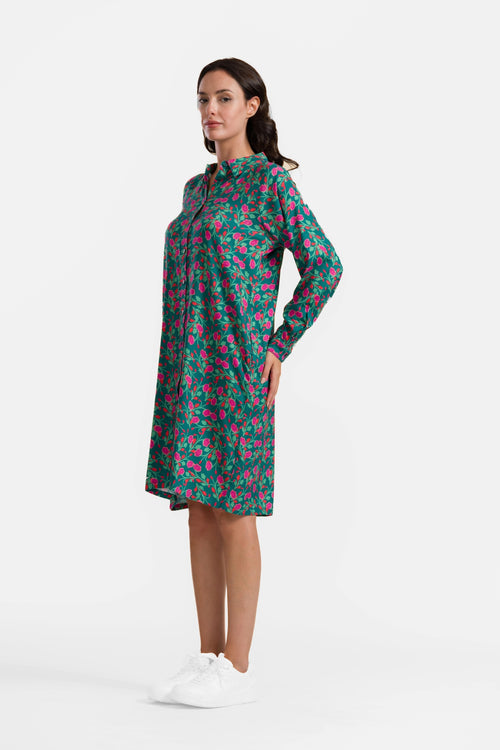 Mia-jurk | Platte bloemen