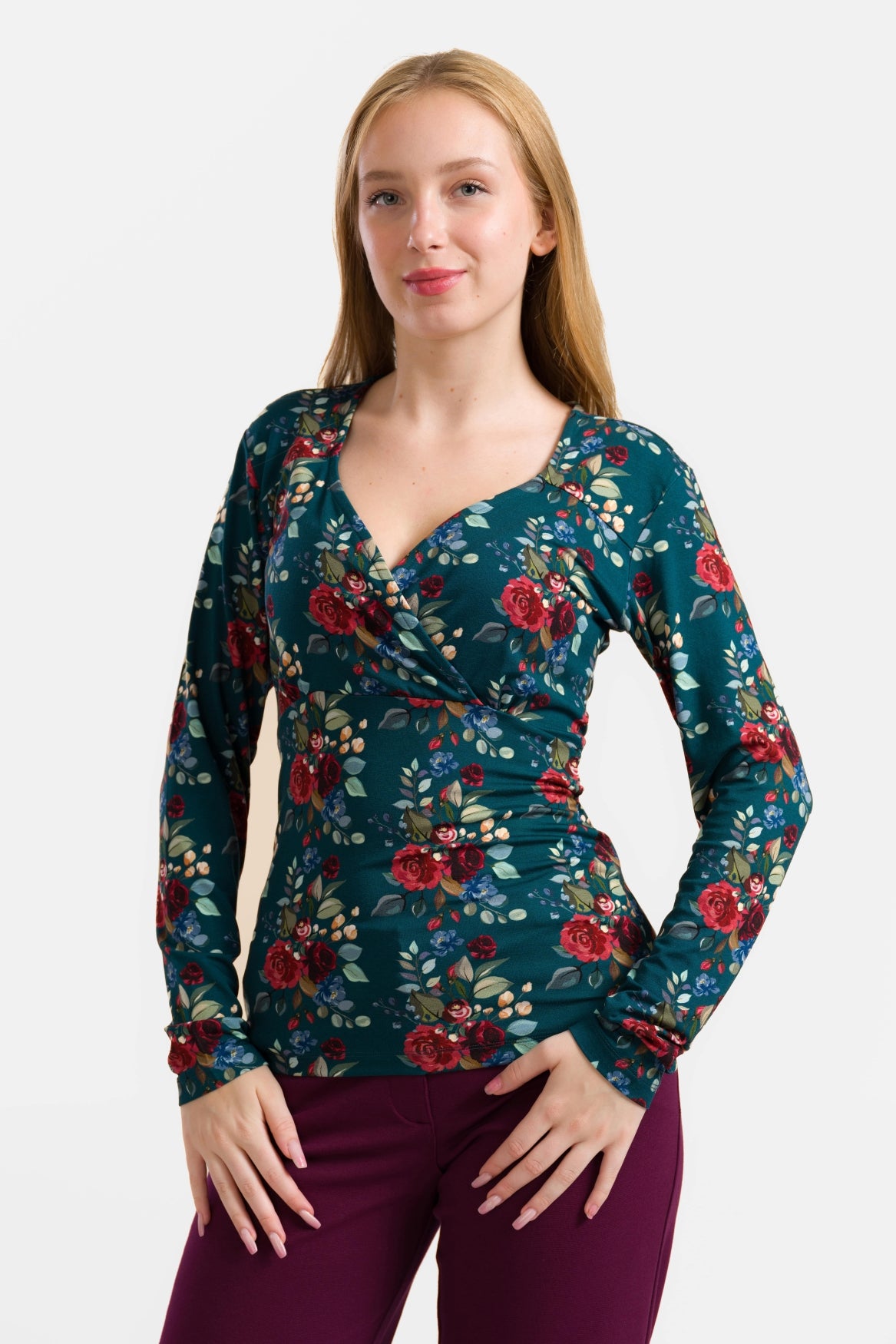 Monroe Top met lange mouwen | Herfstboeket