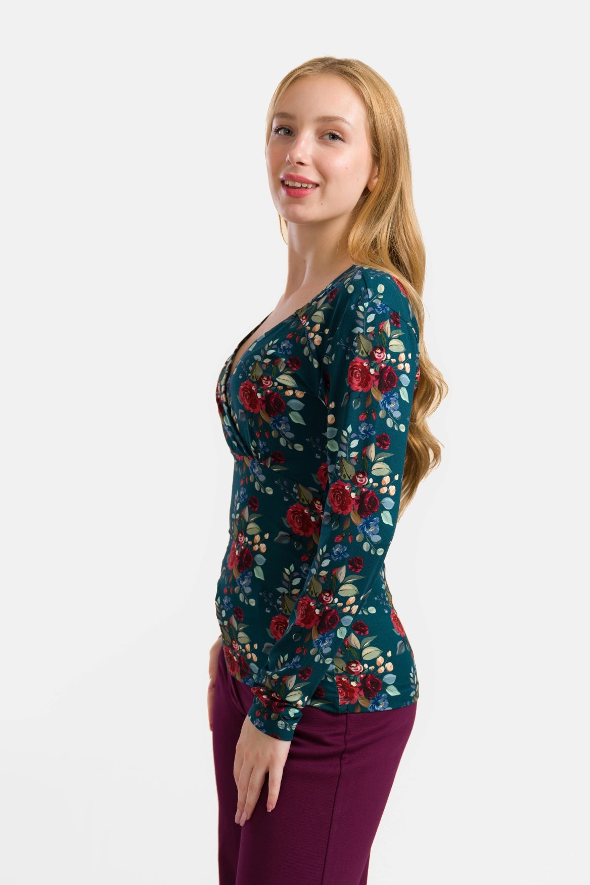 Monroe Top met lange mouwen | Herfstboeket