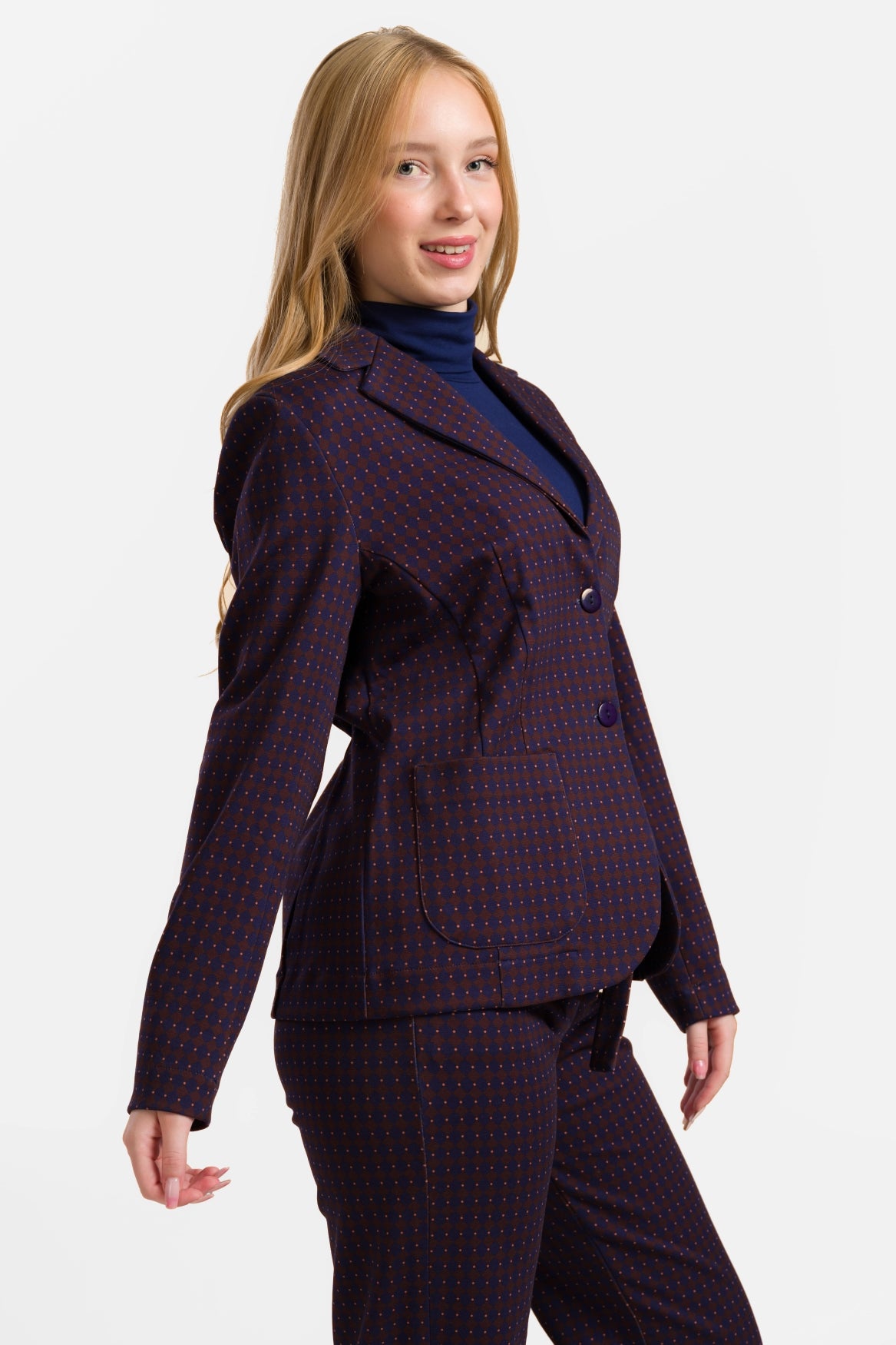 Nova Blazer | Chocolade vierkant