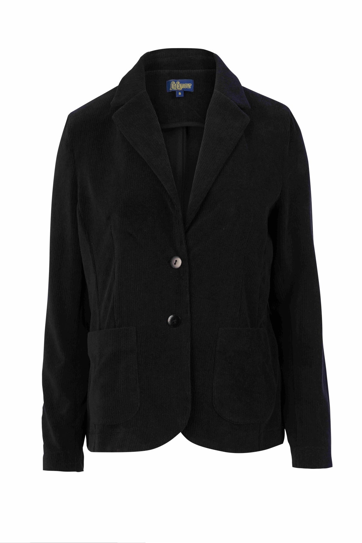 Nova Blazer | Rib Velours Zwart
