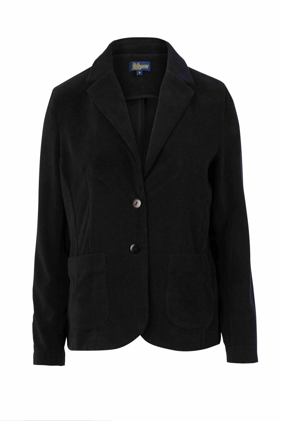 Nova Blazer | Rib Velours Zwart