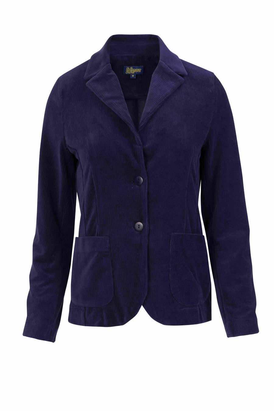Nova Blazer | Rib velours marineblauw