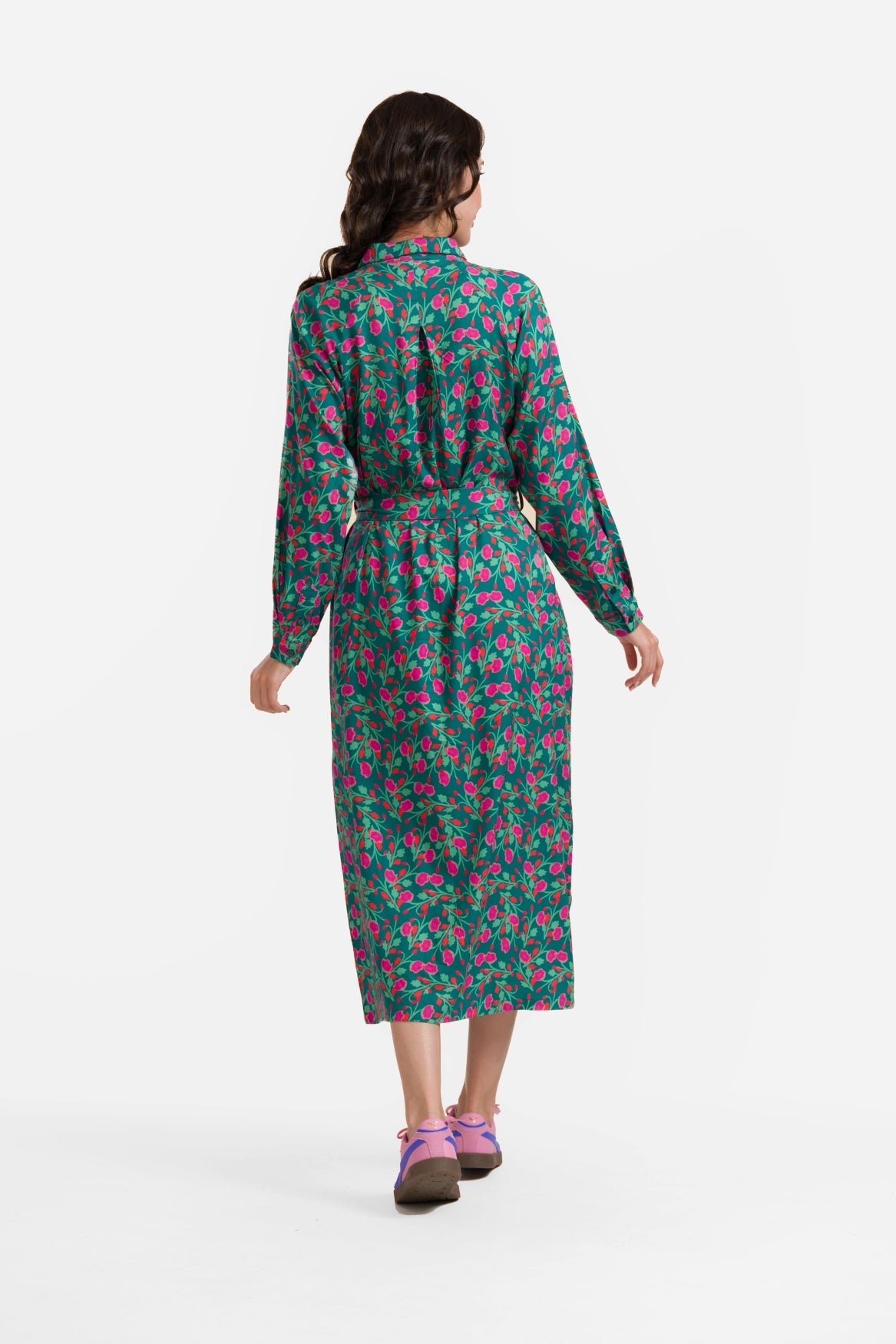 Olivia-jurk | Platte bloemen