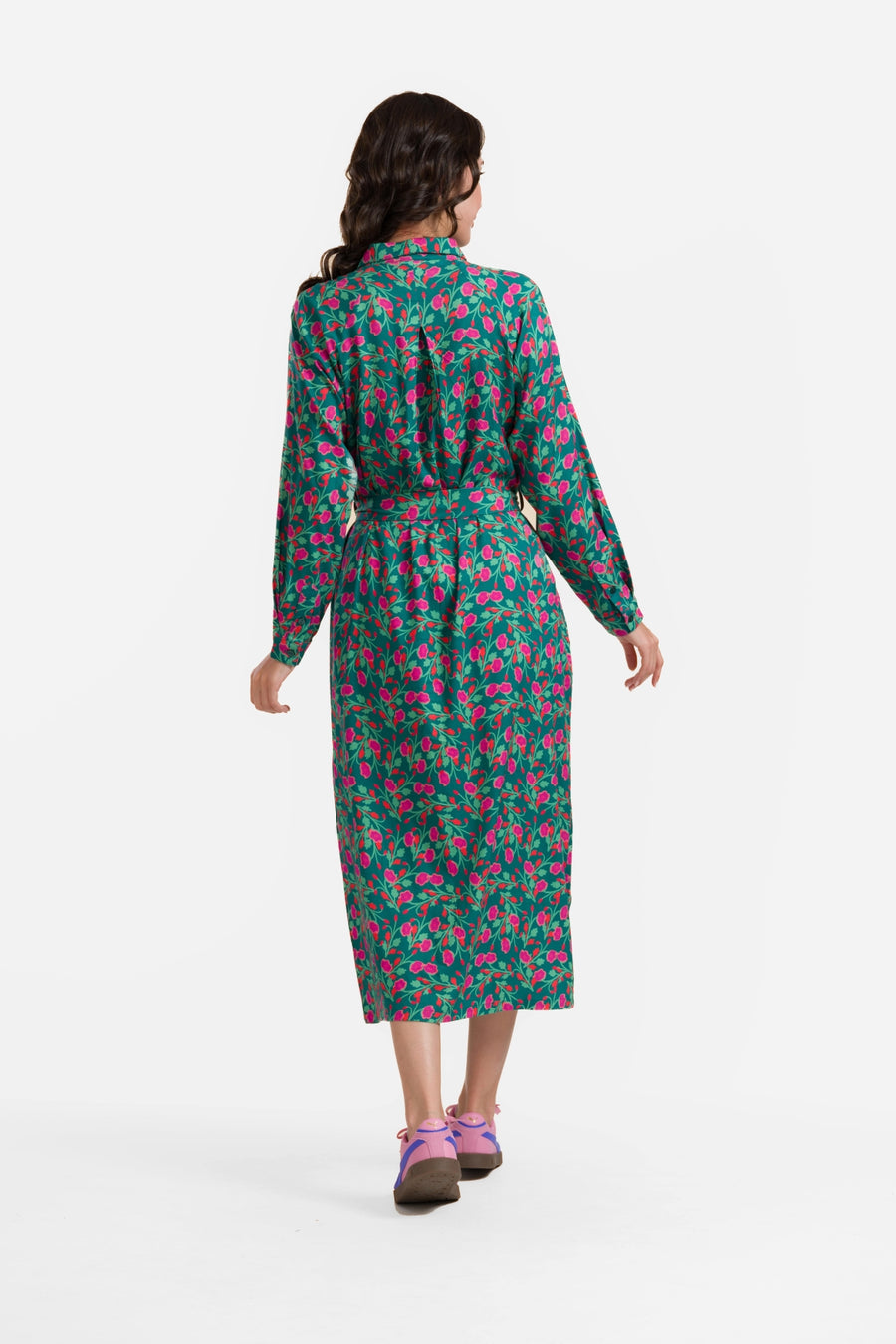 Olivia-jurk | Platte bloemen