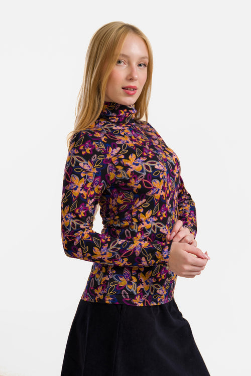Ruby Top Ls | Heldere herfstbloemen