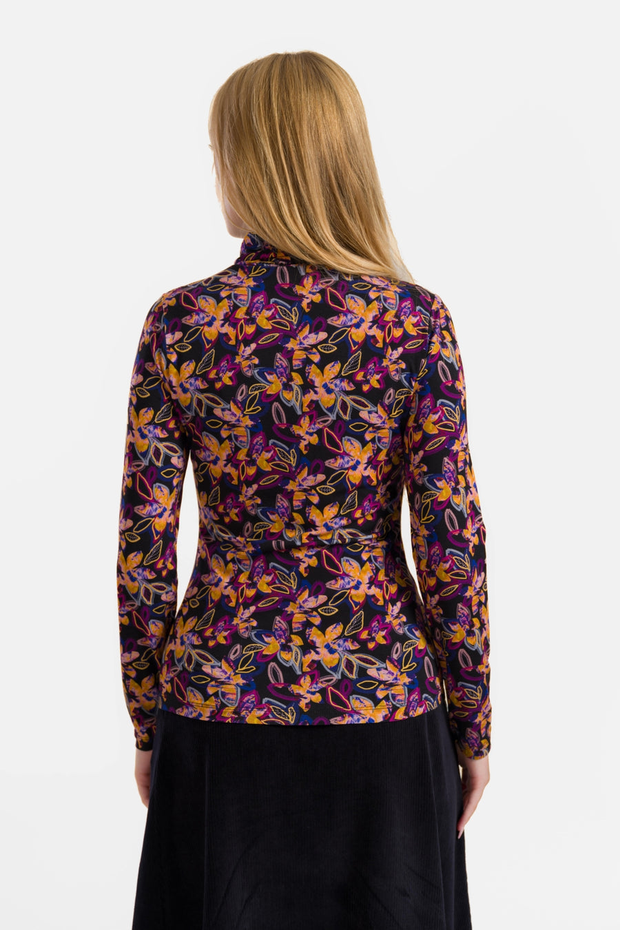 Ruby Top Ls | Heldere herfstbloemen