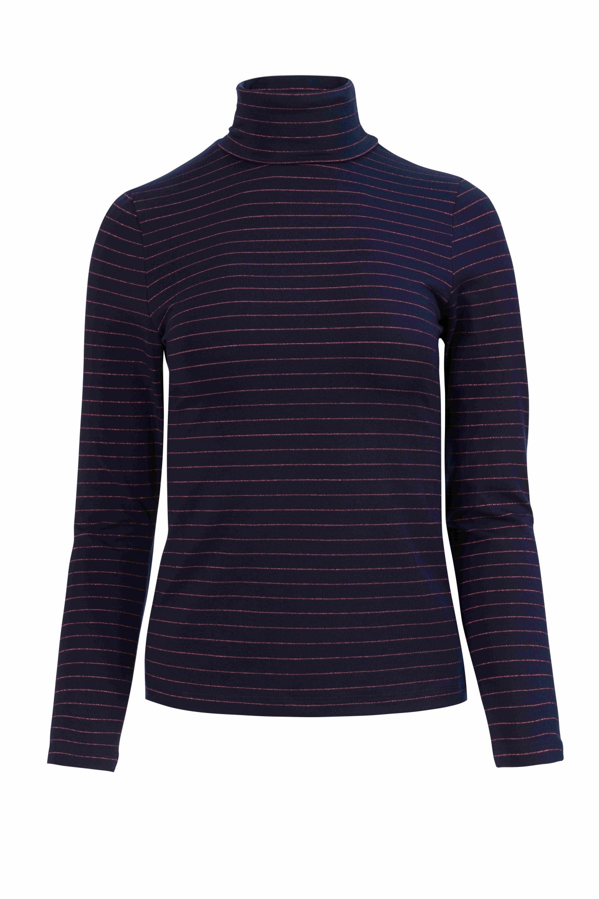 Ruby Top Ls | Strepen Blauw-Lurex Roségoud