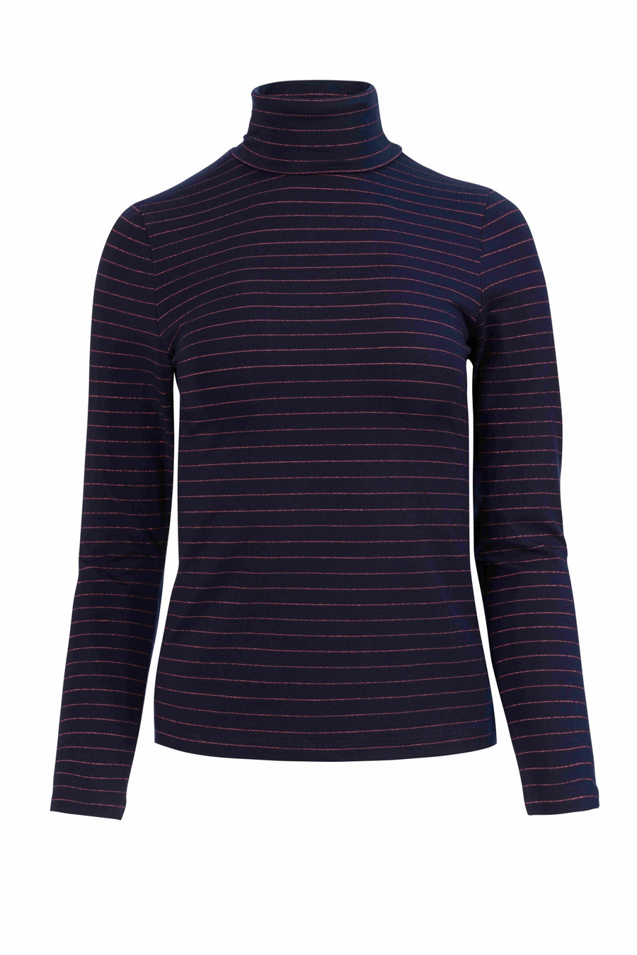 Ruby Top Ls | Strepen Blauw-Lurex Roségoud