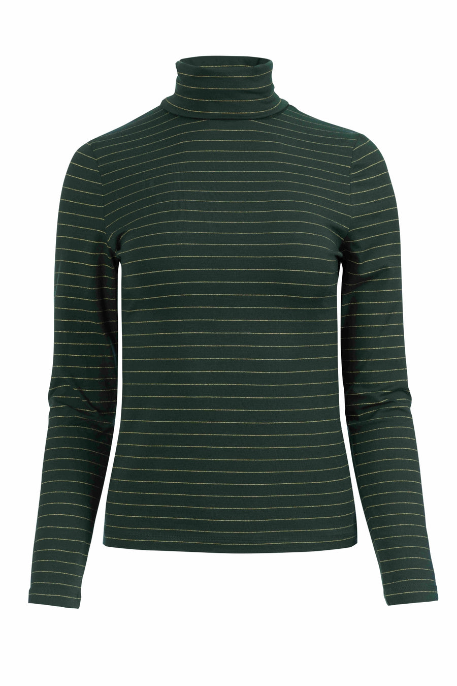 Ruby Top Ls | Strepen Groen-Lurex Goud
