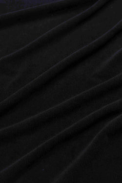 Sandra jurk | Geribbelde velours zwart