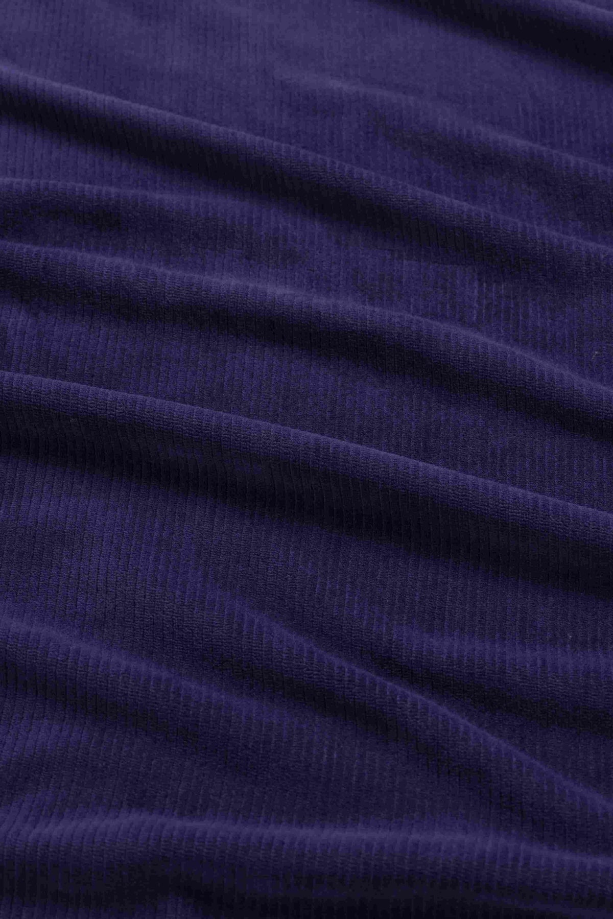 Sandra jurk | Geribbeld velours marineblauw