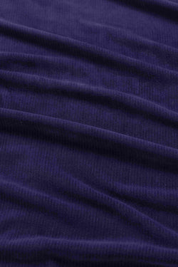 Sandra jurk | Geribbeld velours marineblauw