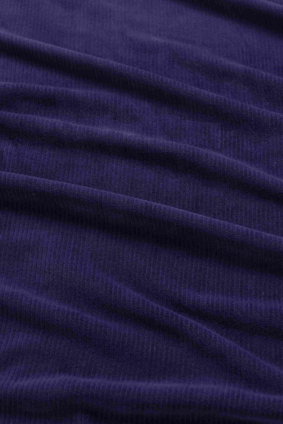 Sandra jurk | Geribbeld velours marineblauw