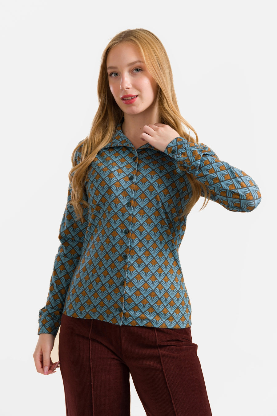 Sara Blouse | Jungle Groene Bloem