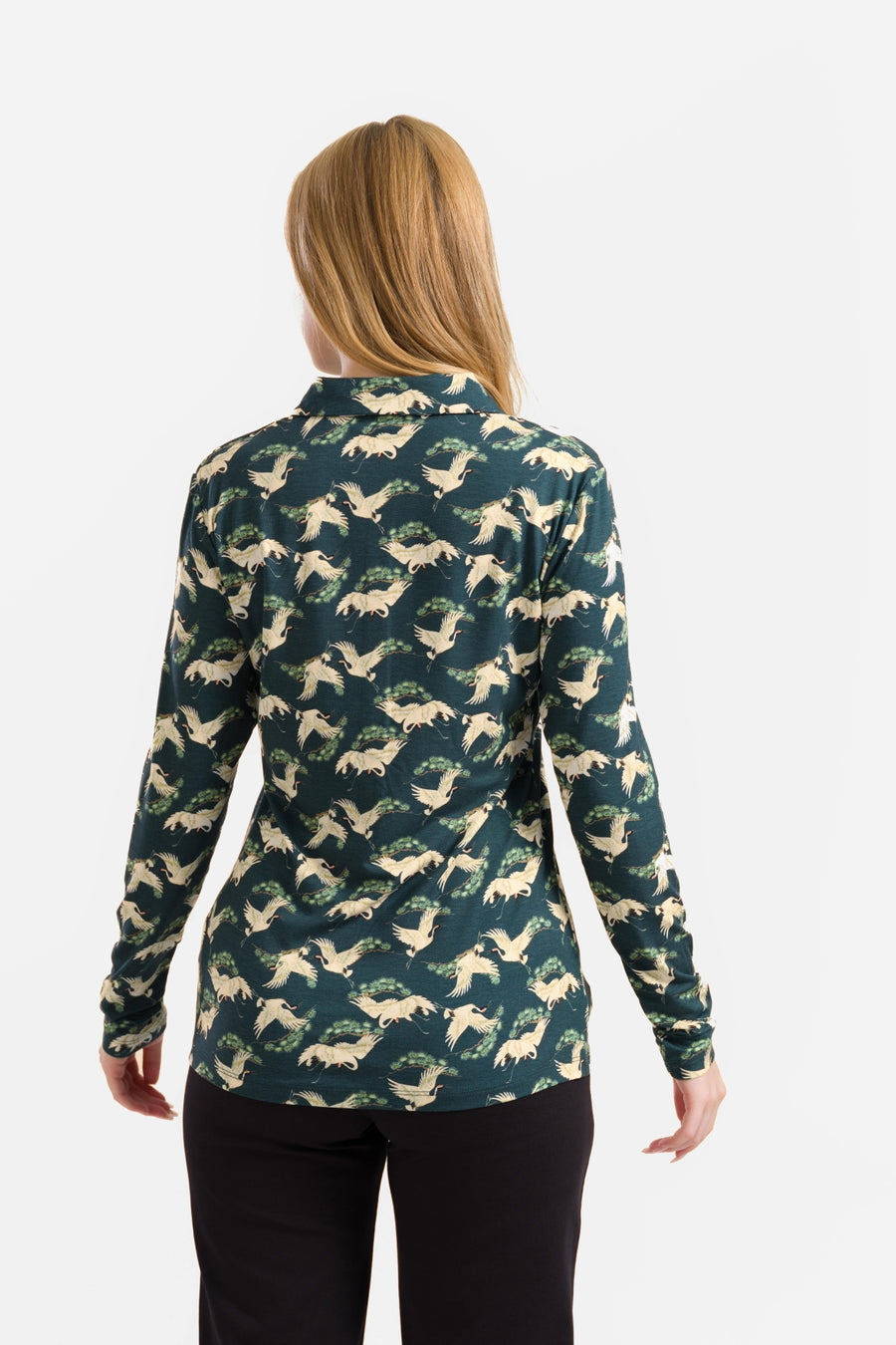 Sill Blouse I Crane Dance Petrol