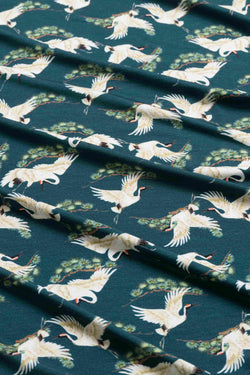 Sill Blouse I Crane Dance Petrol