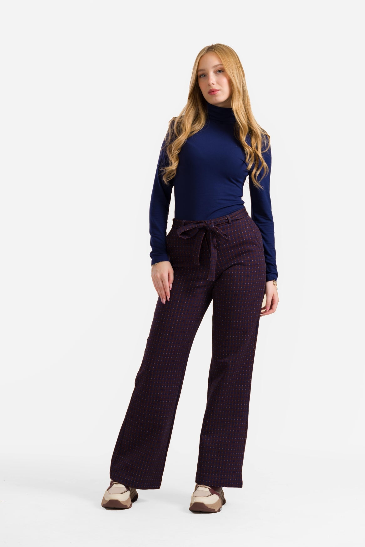 Sue Trousers | Chocolade vierkant