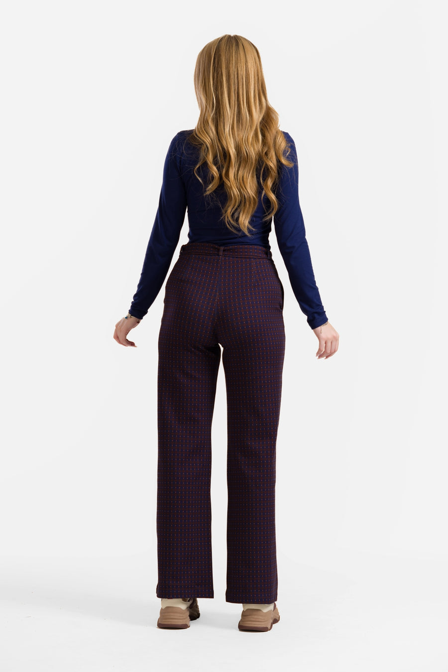 Sue Trousers | Chocolade vierkant