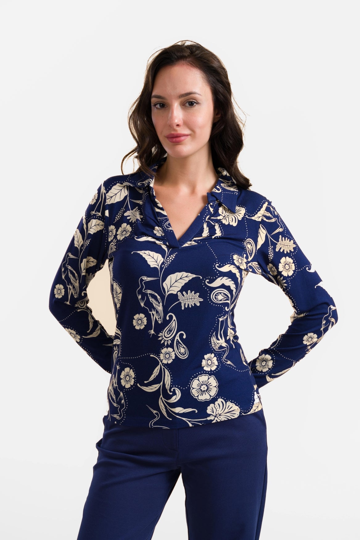 Suzy Top met lange mouwen | Bird Of Paisleys