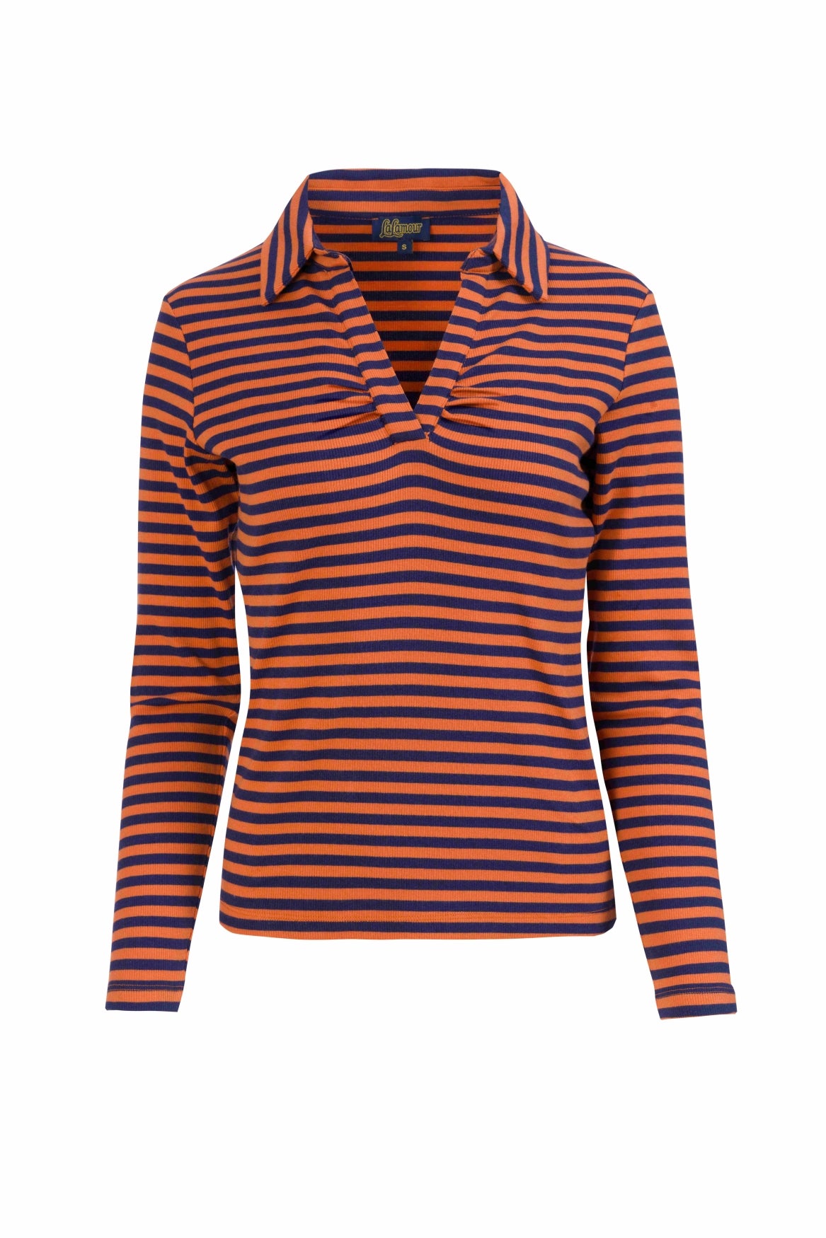 Suzy Top met lange mouwen | Marineblauwe strepen