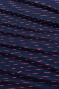 Suzy Top met lange mouwen | Strepen Blauw-Lurex Roségoud
