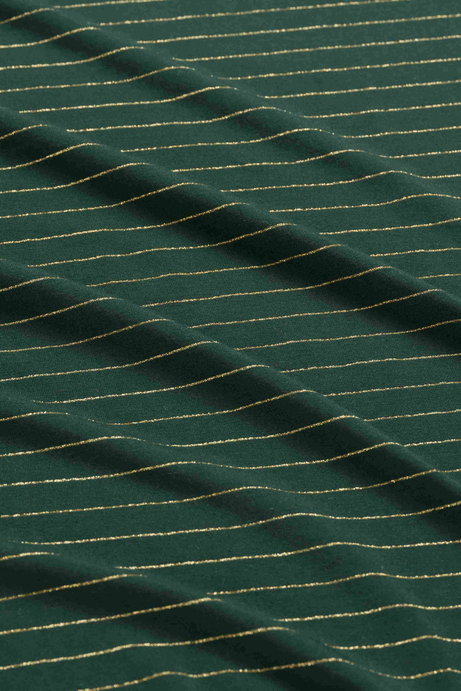 Suzy Top met lange mouwen | Stripes Green-Lurex Gold